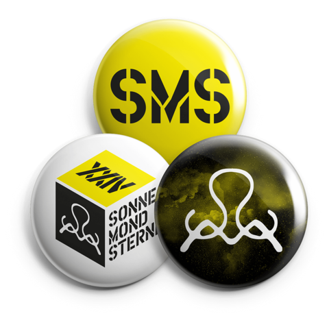 SMS.XXIV by SonneMondSterne Festival - 3-piece button set - shop now at Sonne Mond Sterne Festival store